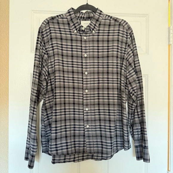 Billy Reid Button Down Plaid Shirt Size Large - Picture 1 of 7